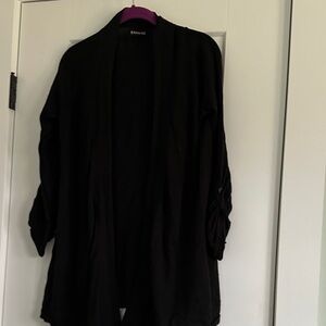 Express Elegant Black Open-Front Cardigan